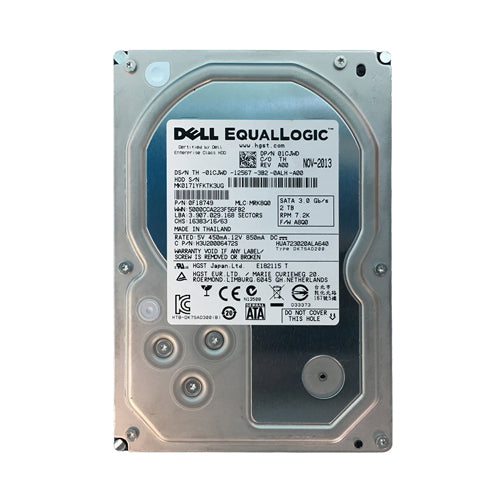 1CJWD Dell 2TB 7200RPM SATA 3Gb/s Hot-Pluggable 3.5-Inch Hard Drive with Tray for EqualLogic Storage Array