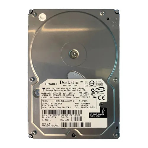 1M773 Dell 20GB 7200RPM ATA-100 2MB Cache 3.5-Inch Hard Drive