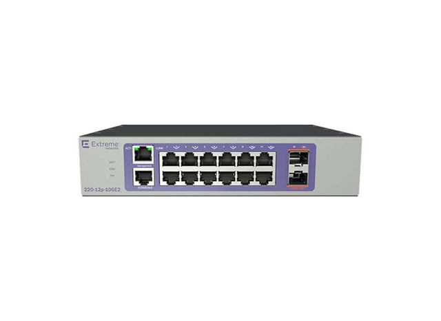 210-12t-GE2 - Extreme Networks ExtremeSwitching 210 Series 10/100/1000BASE-T 12 port SFP Gigabit Ethernet Switch