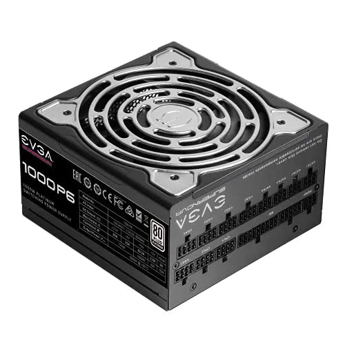 220-P6-1000-X1 EVGA SuperNOVA P6 1000-Watts 100-240V AC 80-Plus Platinum ATX Power Supply