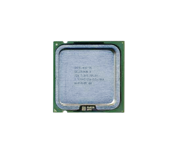 222-0261 - Dell 2.53GHz 533MHz FSB 256KB L2 Cache Socket PLGA775 Intel Celeron D 326 Single-core (1 Core) Processor