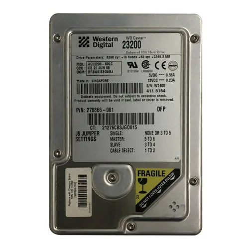278866-001 Compaq 3.2GB 5400RPM IDE 3.5-Inch Hard Drive
