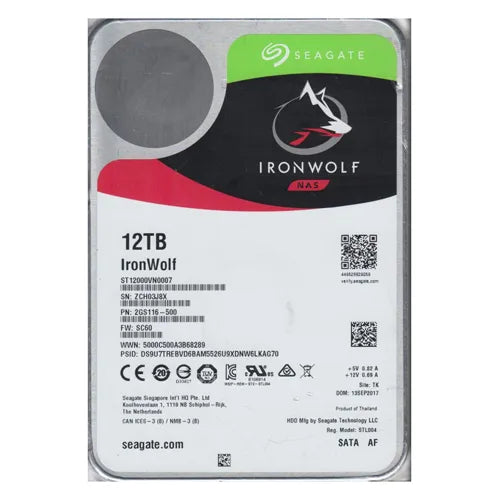2GS116-500 Seagate IronWolf 12TB 7200RPM SATA 6Gb/s 3.5-inch NAS Hard Drive