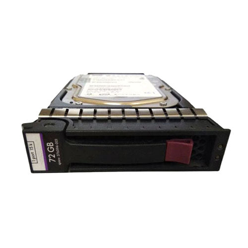 376594-001 HP 72GB 15000RPM SAS 3Gb/s Hot-Pluggable Single Port SFF 3.5-inch Enterprise Hard Drive with Tray for Gen1/7 ProLiant Server