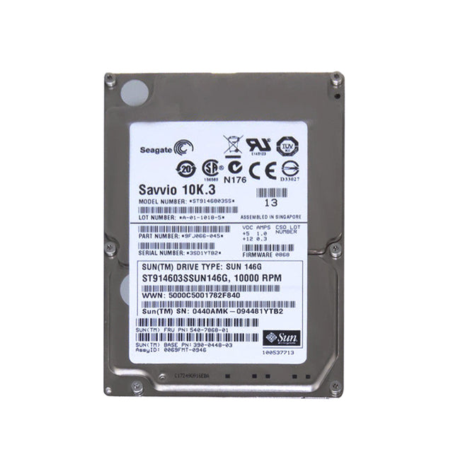 146GB 10000RPM SAS 6Gb/s SFF 2.5-Inch Hard Drive