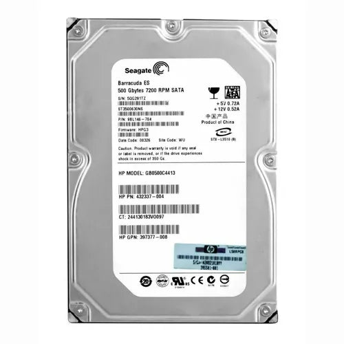 397377-008 HP 500GB 7200RPM SATA 1.5Gb/s 16MB Cache LFF Hot-Swappable 3.5-inch Hard Drive with Tray