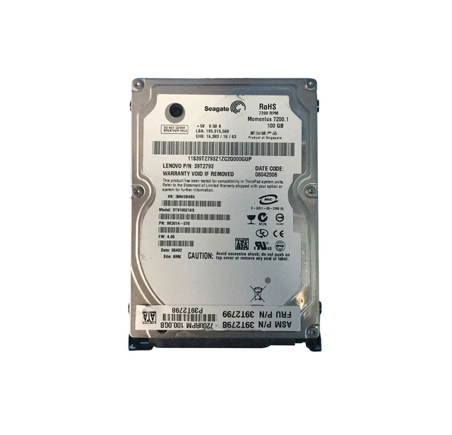 100GB 7200RPM SATA 3Gb/s 8MB Cache 2.5-Inch Hard Drive for ThinkPad