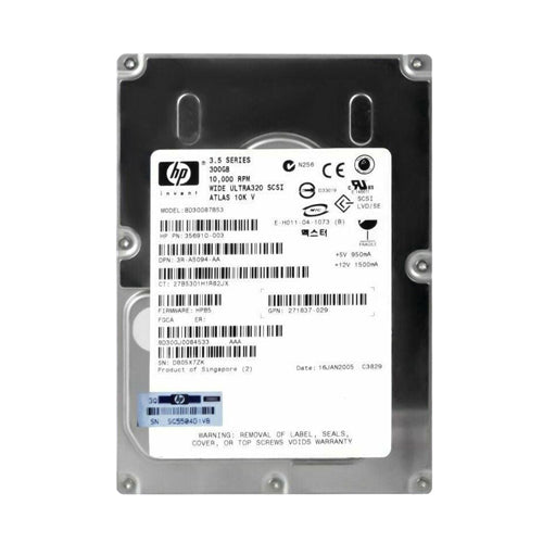 3R-A5094-AA HP 300GB 10000RPM Ultra320 SCSI Hot-Pluggable LVD 80-Pin 3.5-inch Hard Drive