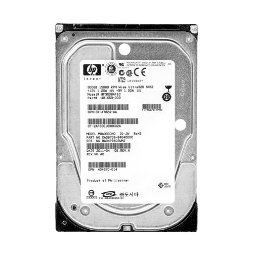 3R-A7824-AA HP 300GB 15000RPM Ultra320 SCSI 16MB Cache Hot-Pluggable LVD 80-Pin 3.5-inch Hard Drive