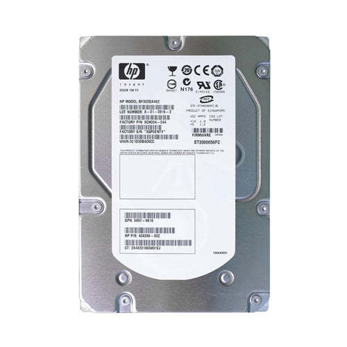 404396-002 HP 300GB 15000RPM Fibre Channel 4Gb/s Hot-Pluggable Dual Port 3.5-inch Hard Drive for StorageWorks EVA 6000
