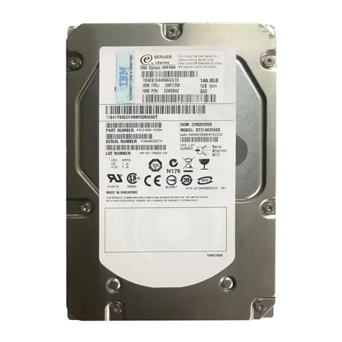 40K1044 IBM 146GB 15000RPM SAS 3Gb/s 16MB Cache 3.5-Inch Hard Drive