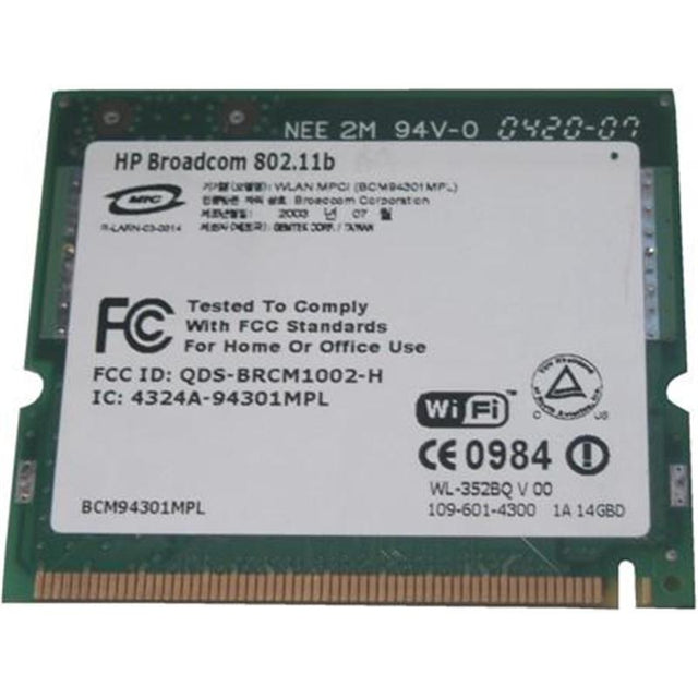 411922-001N HP Mini PCI IEEE 11MBps 802.11b/g Wireless LAN (WLAN) Network Interface Card
