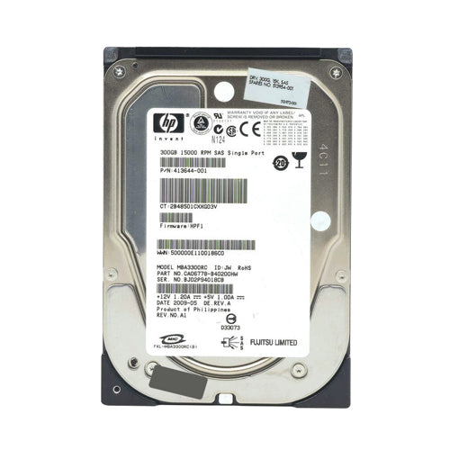 413644-001 HP 300GB 15000RPM SAS 3Gb/s Hot-Pluggable 3.5-inch Hard Drive