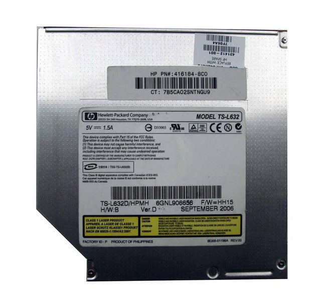 416184-8CO HP DVD-RW- Pata Bare Slimline 12.7mm Drive