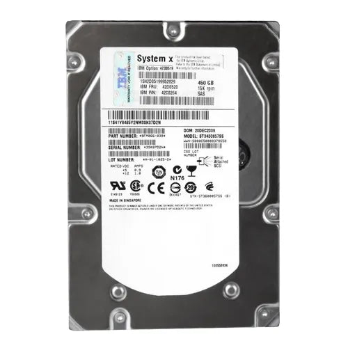 42D0519 IBM 450GB 15000RPM SAS 3.5-Inch Hard Drive with Tray or System x32XX