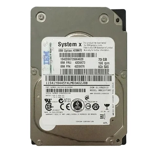 42D0673 IBM 73GB 15000RPM SAS 6Gb/s Hot Swappable 16MB Cache 2.5-Inch Hard Drive for System x32XX M3