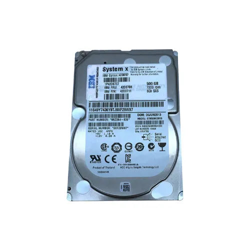 500GB 7200RPM SAS 6Gb/s Hot Swappable 2.5-Inch Hard Drive