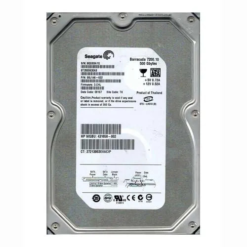 431658-002 HP 500GB 7200RPM SATA 3Gb/s 16MB Cache 3.5-inch Hard Drive