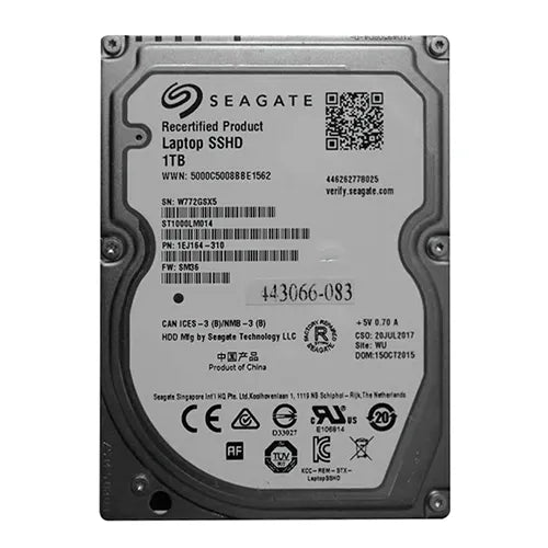 443066-083 HP 1TB 5400RPM Multi-Level Cell SATA 6Gb/s 8GB 2.5-inch Hybrid Hard Drive
