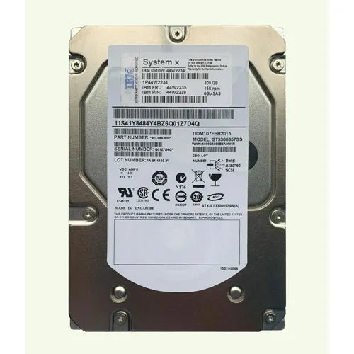 44W2238 IBM 300GB 15000RPM SAS 6Gb/s Hot-Swappable 3.5-Inch Hard Drive