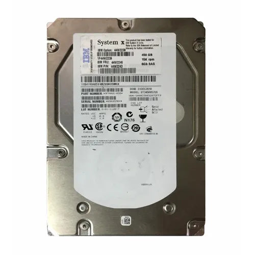 44W2240 IBM 450GB 15000RPM SAS 6Gb/s Hot Swappable 3.5-Inch Hard Drive with Tray