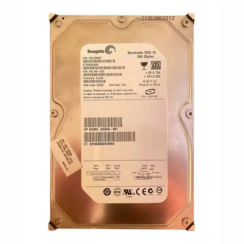 455059-001 HP 500GB 7200RPM SATA 3Gb/s NHP LFF Hot-Swappable 3.5-inch Hard Drive