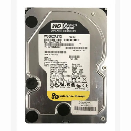 459347-007 HP 500GB 7200RPM SATA 3Gb/s NCQ Hot-Pluggable 3.5-inch Hard Drive