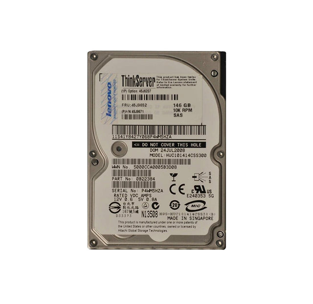 146GB 10000RPM SAS 3Gb/s Dual Port 3.5-inch Hard Disk Drive