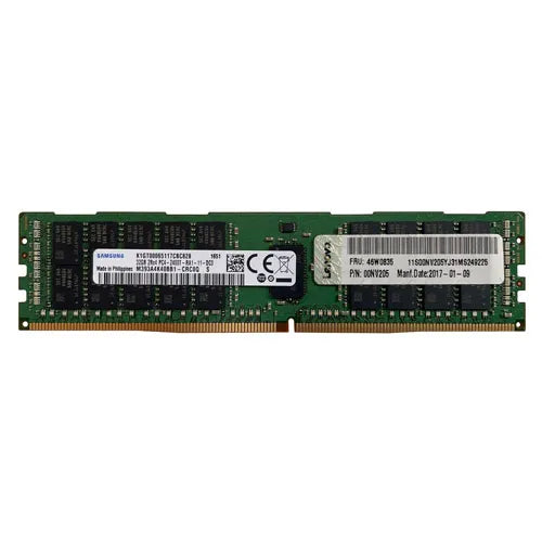 46W0835 Lenovo 32GB DDR4-2400MHz PC4-19200 ECC Registered RDIMM CL17 2Rx4 1.2V 288-Pin Memory Module