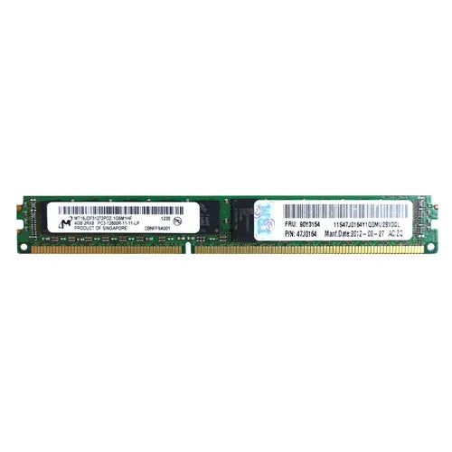 47J0164-OEM OEM 4GB DDR3-1600MHz PC3-12800 ECC Registered VLP RDIMM CL11 2Rx8 1.35V 240-Pin  Memory Module