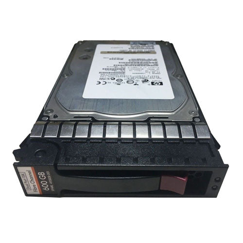 495808-001 HP 600GB 15000RPM Fibre Channel 4Gb/s Hot-Swappable 40-Pin 3.5-inch Hard Drive with Tray for StorageWorks EVA M6412a