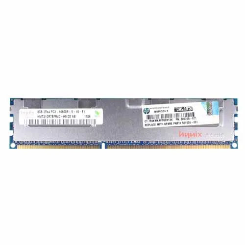 501536-001 HP 8GB DDR3-1333MHz PC3-10600 ECC Registered RDIMM CL9 2Rx4 1.5V 240-Pin Memory Module