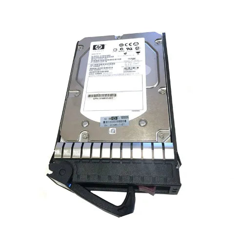 516810-002-RFB - HP 450GB 15000RPM SAS 6Gb/s Hot-Pluggable Dual Port (512n) LFF 3.5-Inch Enterprise Hard Drive with Smart Carrier for Gen8/9 ProLiant Server/Storage Array