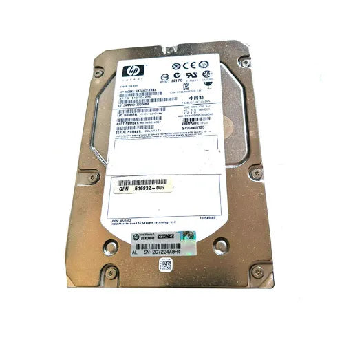 516810-003-GEN - HP 600GB 15000RPM SAS 6Gb/s Hot-Pluggable Dual Port (512n) LFF 3.5-Inch Enterprise Hard Drive with Smart Carrier for Gen8/9 ProLiant Sever/Storage Array