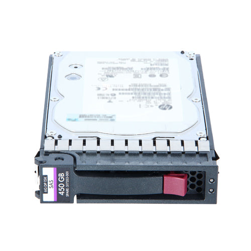 517352-001 HP 450GB 15000RPM SAS 6Gb/s Dual Port Hot Pluggable LFF 3.5-Inch Enterprise Hard Drive with Tray for ProLiant Servers