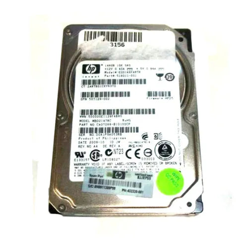 518011-001-NT - HP 146GB 10000RPM SAS 6Gb/s SFF Hot-Pluggable Dual Port 2.5-inch Hard Drive with Tray for Gen1/7 ProLiant Server
