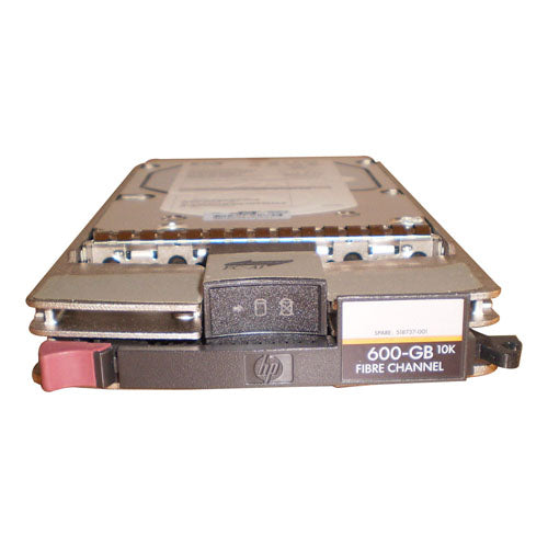 518737-001 HP 600GB 10000RPM Fibre Channel 2Gb/s Hot-Swappable 40-Pin 3.5-inch Hard Drive with Tray for StorageWorks