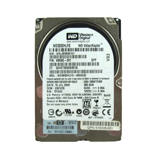 519228-001 HP 300GB 10000RPM SATA 6Gb/s 3.5-inch Hard Drive