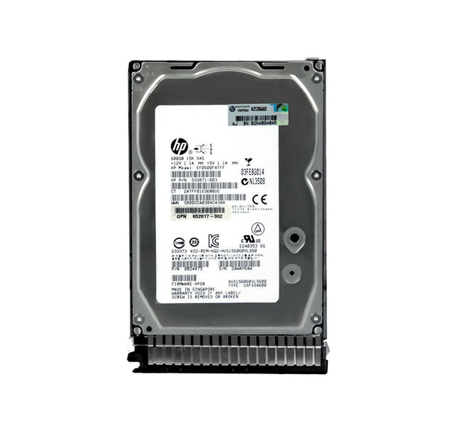 533871-003 - HP 600GB 15000RPM SAS 6Gb/s 3.5-Inch Hard Drive