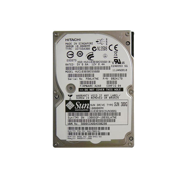 540-7869-01 Sun 300GB 10000RPM SAS 6Gb/s 16MB Cache 2.5-Inch Hard Drive