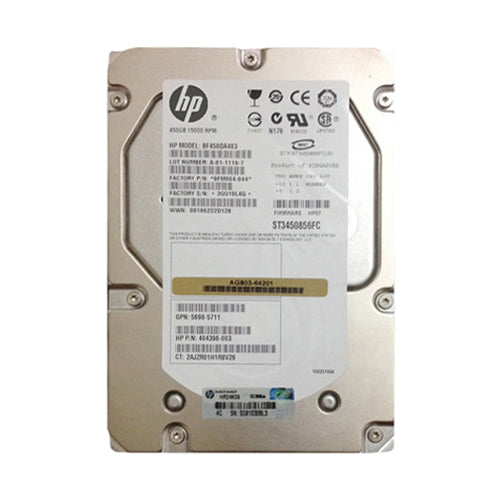 5698-5711 HP 450GB 15000RPM Fibre Channel 4Gb/s Dual Port Hot Swappable 3.5-Inch Hard Drive for StorageWorks 4400 Virtual Array