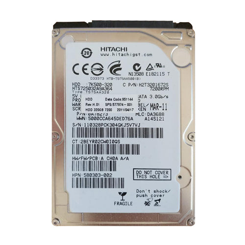 577974-001 HP 320GB 7200RPM SATA 3Gb/s 8MB Cache 2.5-inch Hard Drive
