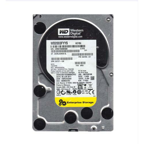 584786-001 HP 2TB 7200RPM SATA 3Gb/s Hot-Pluggable 3.5-Inch Midline Hard Drive with Tray for ProLiant Servers