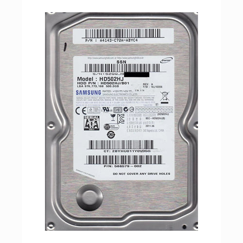588579-002 HP 500GB 7200RPM SATA 3Gb/s NCQ 3.5-inch Hard Drive