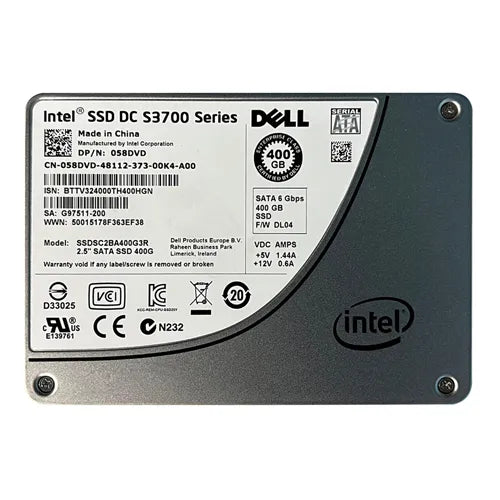 58DVD Dell 400GB Multi-Level Cell SATA 6Gb/s 2.5-Inch Enterprise Solid State Drive