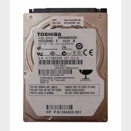 594920-001 HP 640GB 5400RPM SATA 3Gb/s 2.5-Inch Hard Drive