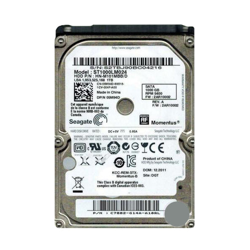 5M94D Dell 1TB 5400RPM SATA 3Gb/s 2.5-Inch Hard Drive