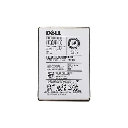 5HR3X-DEL-Dell 1.6TB 2.5 inch MLC 12Gb/s SAS Solid State Drive