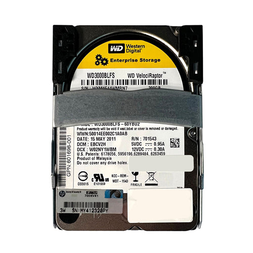 601696-001 HP 300GB 10000RPM SATA 6Gb/s 32MB Cache 3.5-inch Hard Drive with IcePack Heatsink