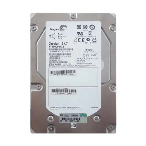 601712-001 HP 600GB 15000RPM SAS 6Gb/s Hot-Pluggable Dual Port LFF 3.5-inch Hard Drive with Tray for MSA Storage Array